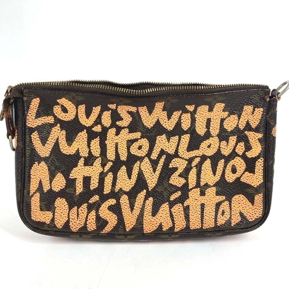 LOUIS VUITTON Authentic Brown Monogram Canvas Pochette Shoulder Bag - Picture 2 of 10